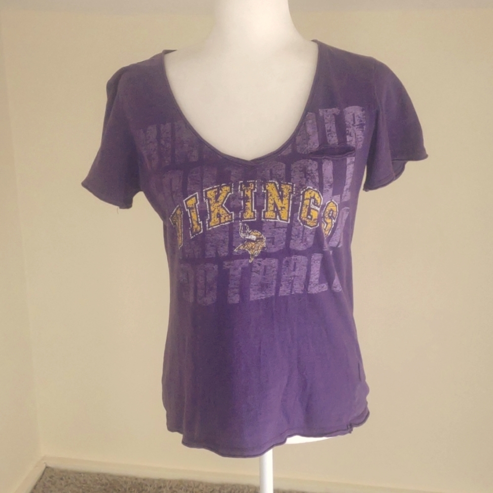 NFL Team‎ Apparel Minnesota Vikings Tshirt Purple/gold Size L